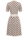 Yellow 1940s Lapel Plaid Buttoned Dress