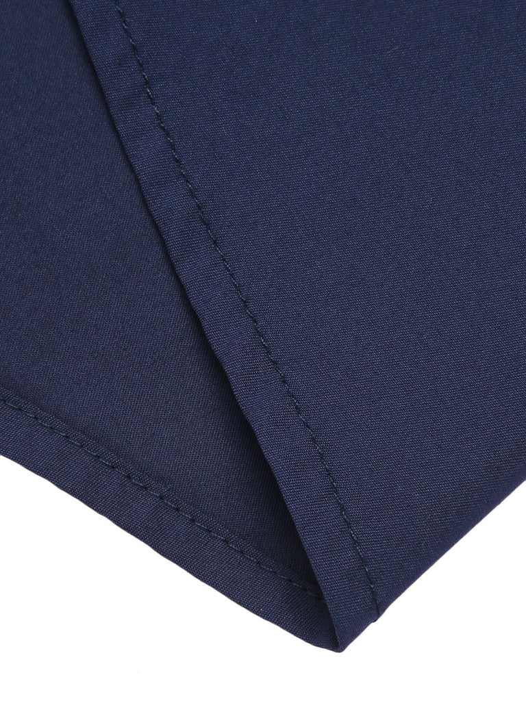Dark Blue Gray 1960s Solid Umbrella Skirt | Retro Stage