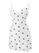 White 1950s Heart Pattern Strap Nightgowns