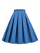 1960s Solid Pleated Skirt