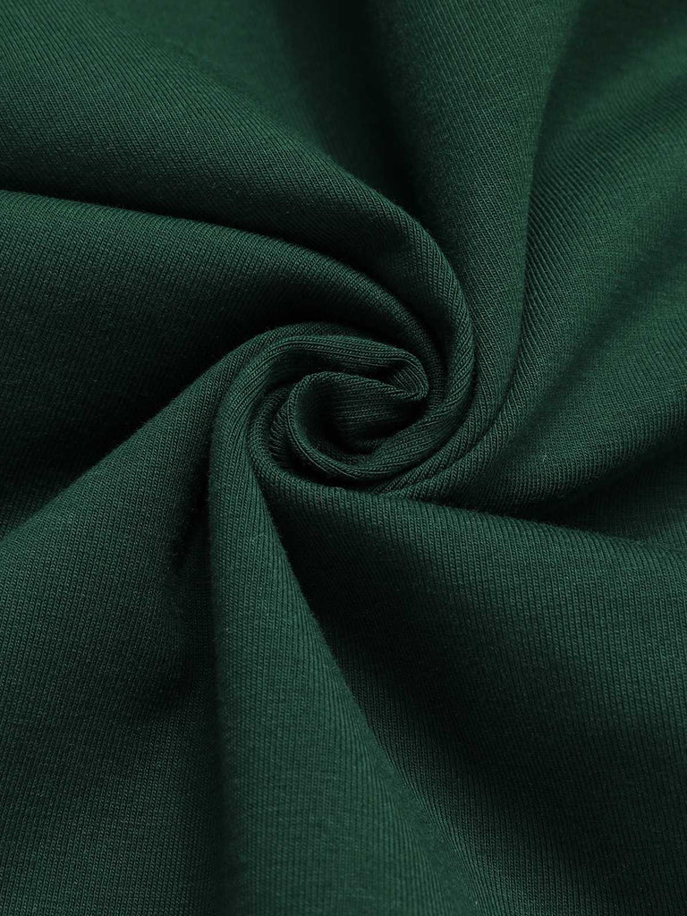 Dark Green 1940s Solid Wrap Dress | Retro Stage