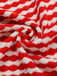 Red & White 1940s Stripe Knitted Cardigan