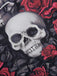 1950s Halloween Skull Rose Lace Mesh Dress