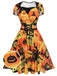 1950s Halloween Lace-Up Peter Pan Collar Dress