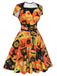 1950s Halloween Lace-Up Peter Pan Collar Dress
