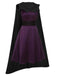 2PCS 1950s Deep Purple Dress & Black Bat Cloak