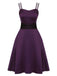 Deep Purple 1950s Halloween Solid Strap Dress