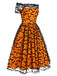 1950s Halloween Lace Off-shoulder Swing Dress