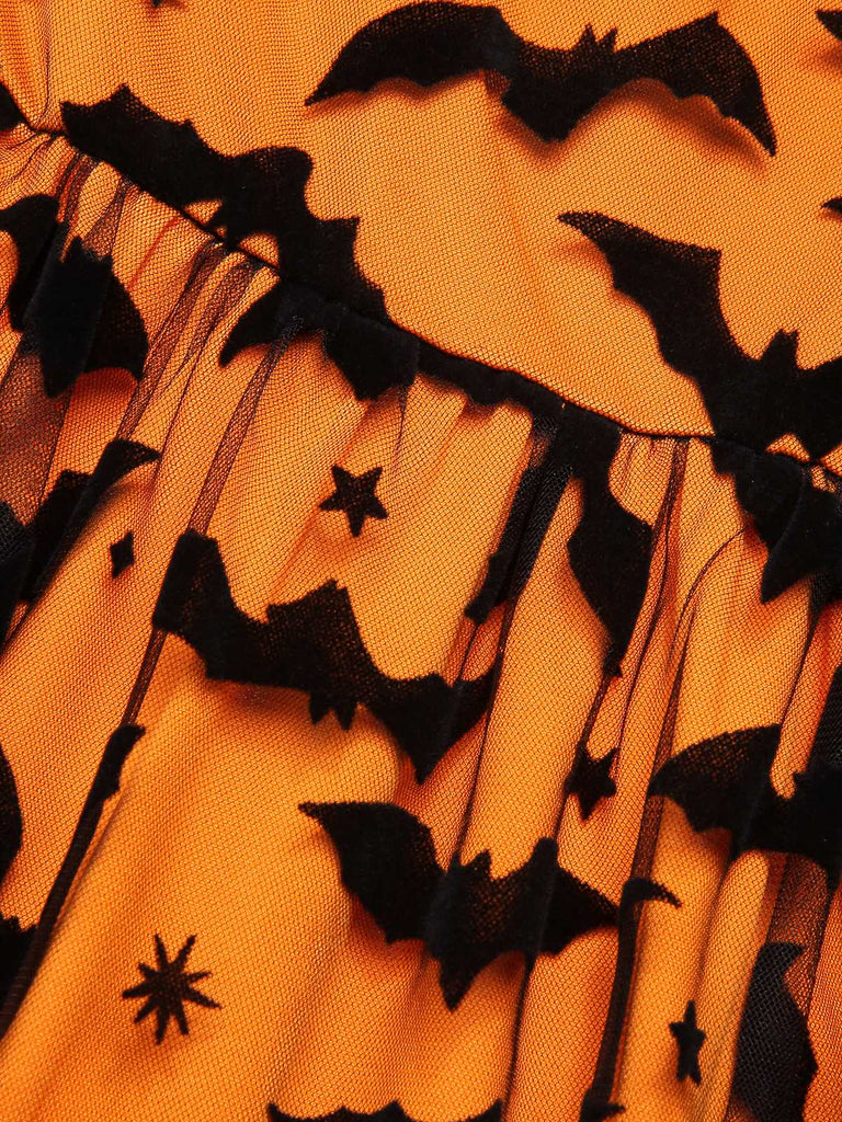 1950s Halloween Lace Off-shoulder Swing Dress