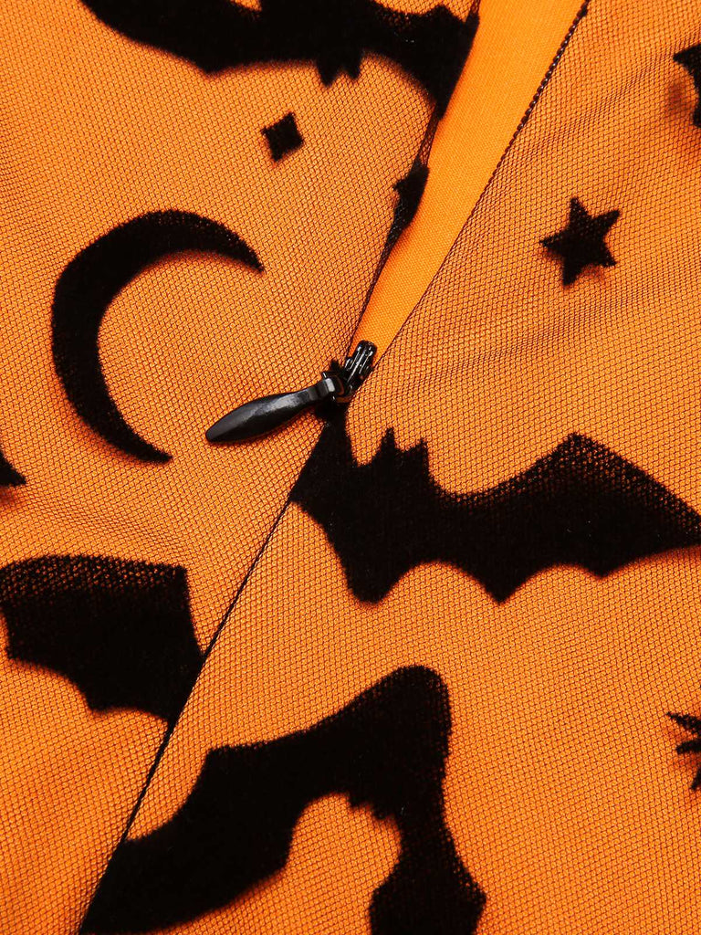 1950s Halloween Lace Off-shoulder Swing Dress