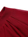 2PCS Burgundy 1950s Keyhole Sheer Stiching Top & Solid Pants