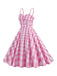1950s Plaid Strap Swing Dress