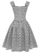 1950s Halloween Cat Print Velvet Bow Dress