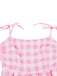 Pink 1950s Spaghetti Strap Plaid Swing Dress