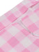 Pink 1950s Spaghetti Strap Plaid Swing Dress
