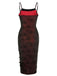 Deep Red 1960s Halloween Spider Web Dress