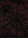 Deep Red 1960s Halloween Spider Web Dress