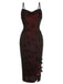 Deep Red 1960s Halloween Spider Web Dress