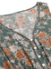 1930s V-Neck Floral Sleeveless Dress