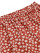 Red 1940s High Waist Floral Wide-Leg Pants