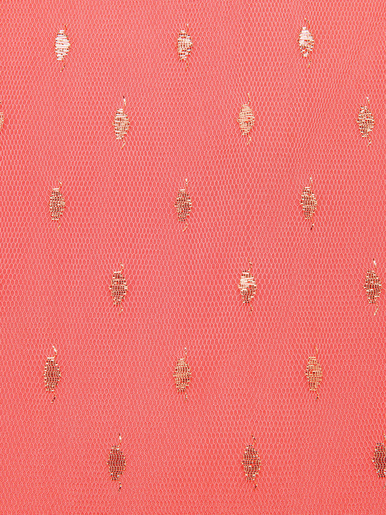 Coral Pink 1950s V-Neck Sequin Dress
