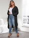 [Plus Size] Solid Color 1960s Knitted Long Cardigan