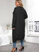 [Plus Size] Solid Color 1960s Knitted Long Cardigan