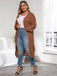 [Plus Size] Solid Color 1960s Knitted Long Cardigan