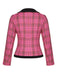 [Pre-Sale] Pink 1950s Woven Plaids Long Sleeve Coat