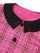 [Pre-Sale] Pink 1950s Woven Plaids Long Sleeve Coat