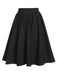 [Pre-Sale] Black 1950s Solid Buttoned Skirt