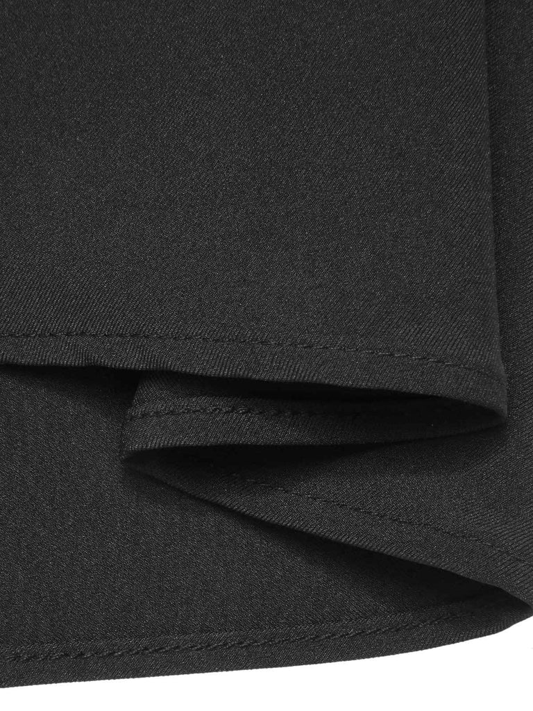[Pre-Sale] Black 1950s Solid Buttoned Skirt