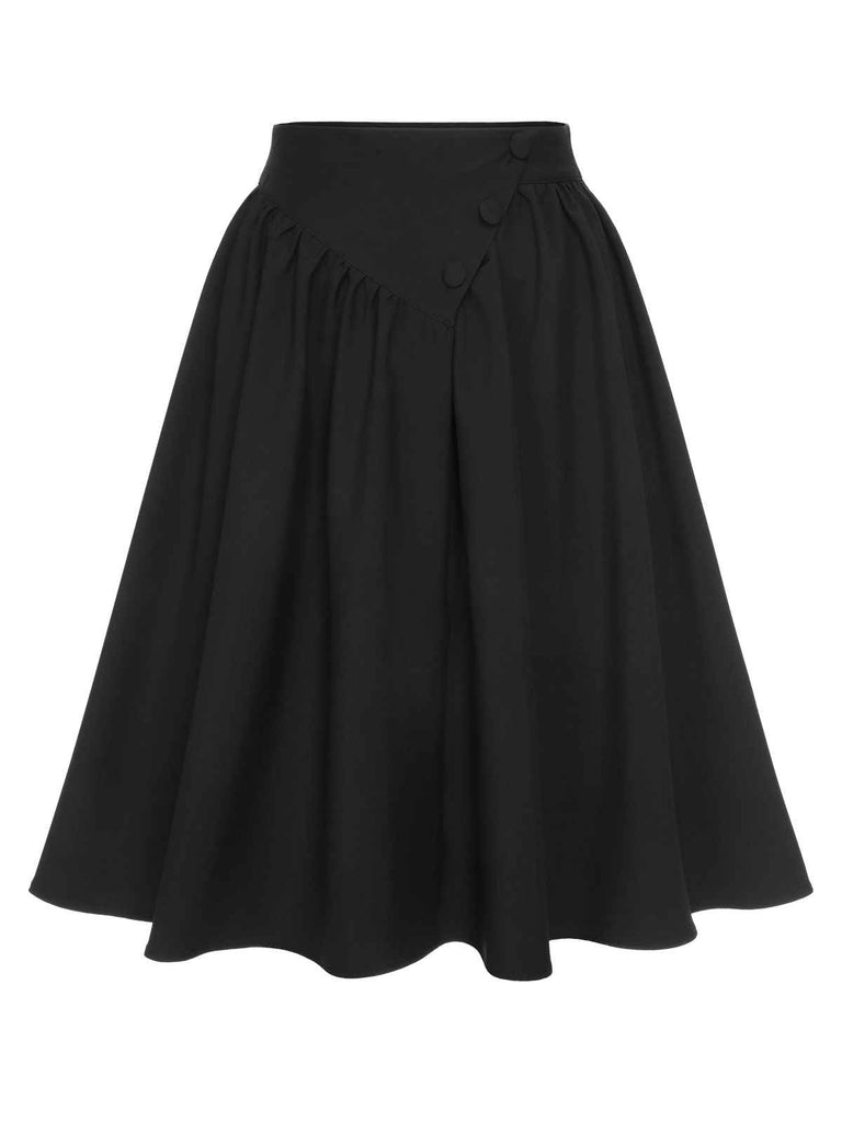 2PCS 1950s Plaids Woven Coat & Solid Skirt | Retro Stage