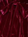 Wine Red 1960s Velvet Elk Bow Dress