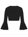 1950s Solid Christmas Trumpet Sleeved Jacket