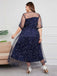 [Plus Size] Dark Blue 1930s Constellation Mesh Dress