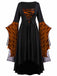 1950s Halloween Lace Patchwork Witch Dress
