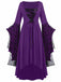 1950s Halloween Lace Patchwork Witch Dress