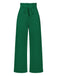 1950s Solid Hight Waist Wideleg Pants