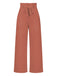 1950s Solid Hight Waist Wideleg Pants