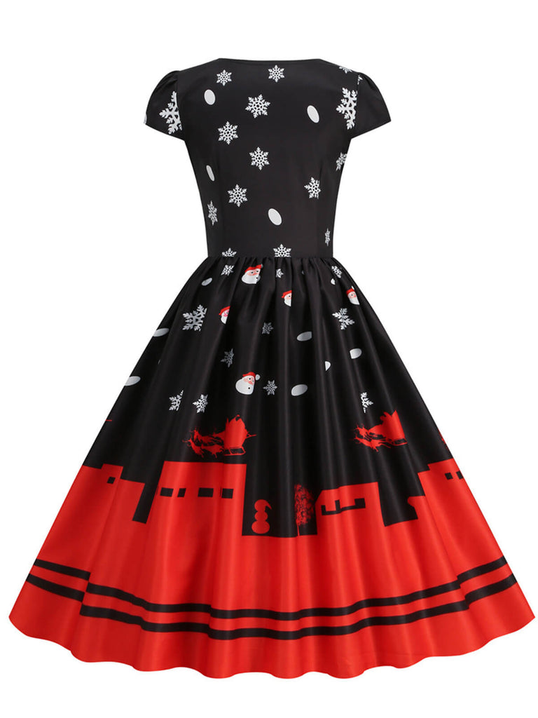 1950s Christmas Sweetheart Neckline Dress