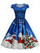 1950s Christmas Sweetheart Neckline Dress