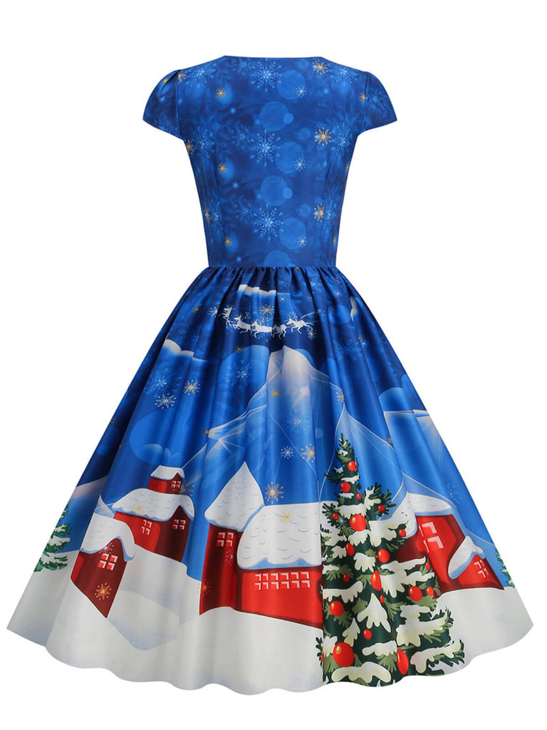 1950s Christmas Sweetheart Neckline Dress