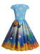 1950s Christmas Sweetheart Neckline Dress