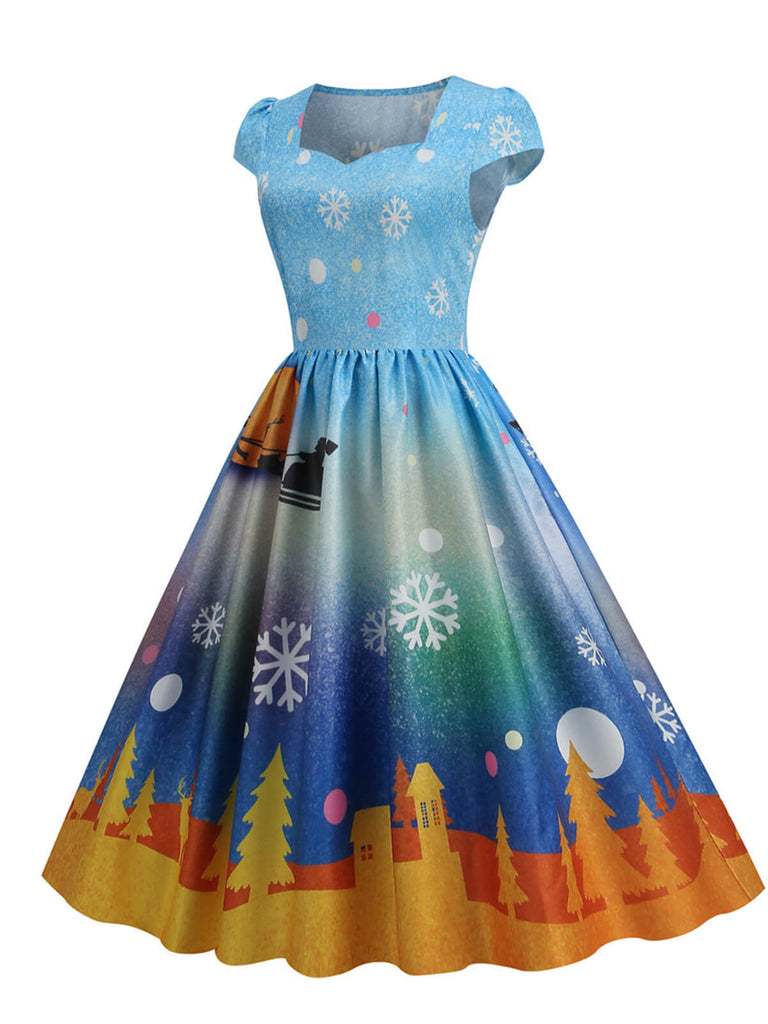 1950s Christmas Sweetheart Neckline Dress