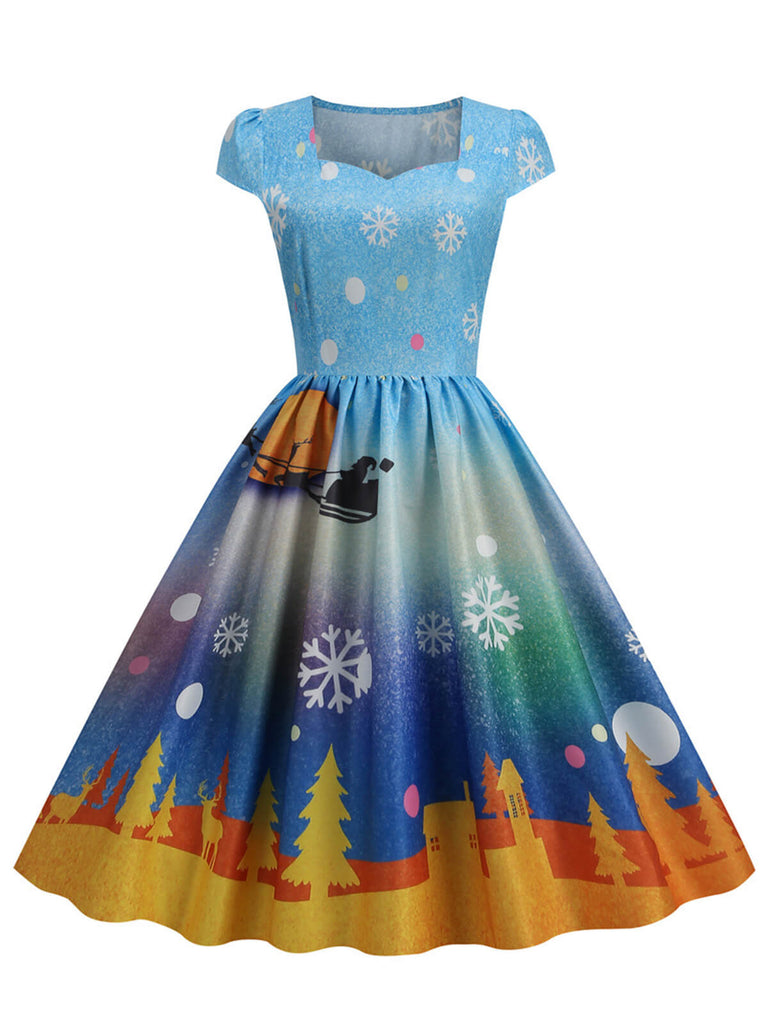 1950s Christmas Sweetheart Neckline Dress