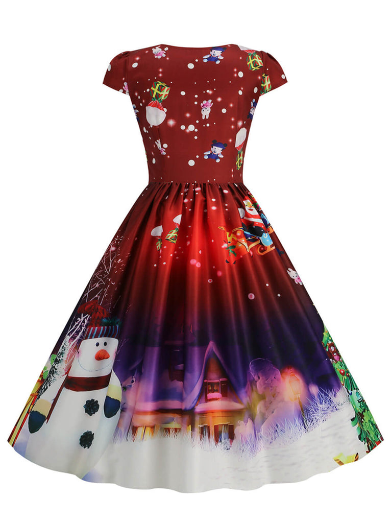 1950s Christmas Sweetheart Neckline Dress
