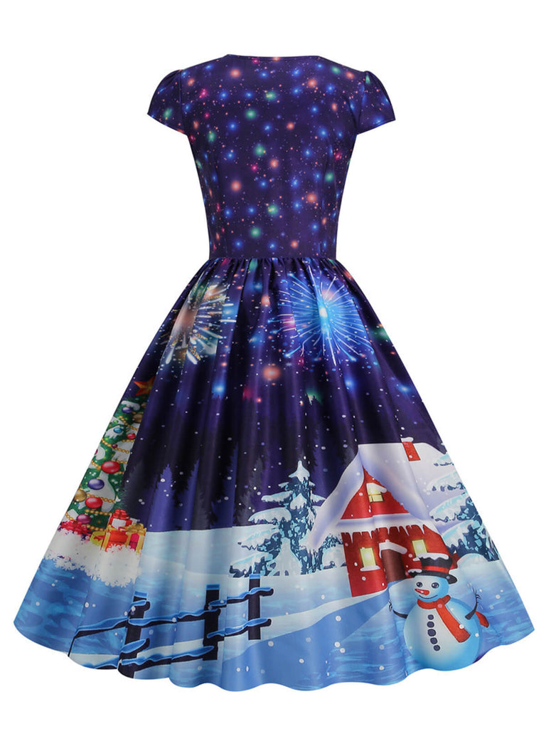 1950s Christmas Sweetheart Neckline Dress