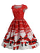 1950s Christmas Sweetheart Neckline Dress