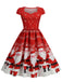 1950s Christmas Sweetheart Neckline Dress